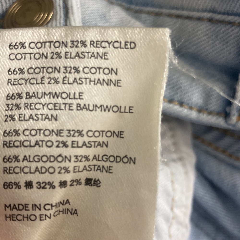 Maeve by Anthropologie Wide Leg Light Blue Jeans Size 6 Cotton Blend Tiny Flaw - Picture 8 of 10